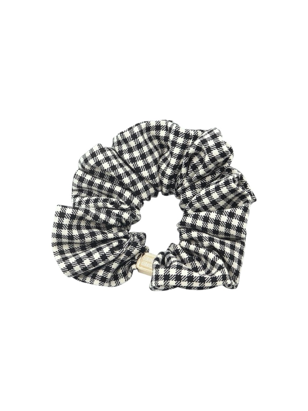 Miu Miu Japan Limited Edition Houndstooth Logo Scrunchie